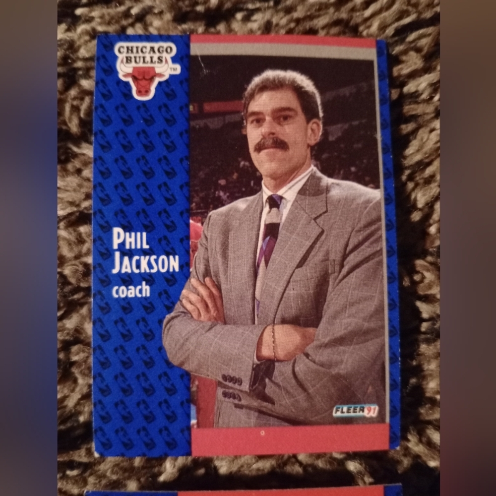 (set of 4) Phil Jackson trading cards set